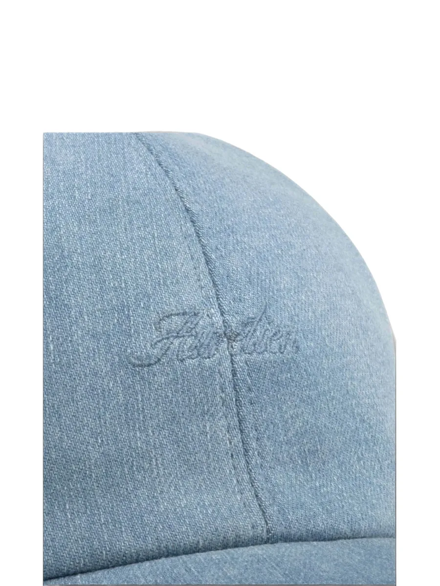 embroidered denim cap 2