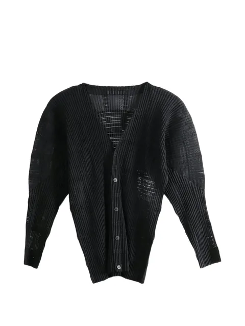 pleated semi-sheer shirt