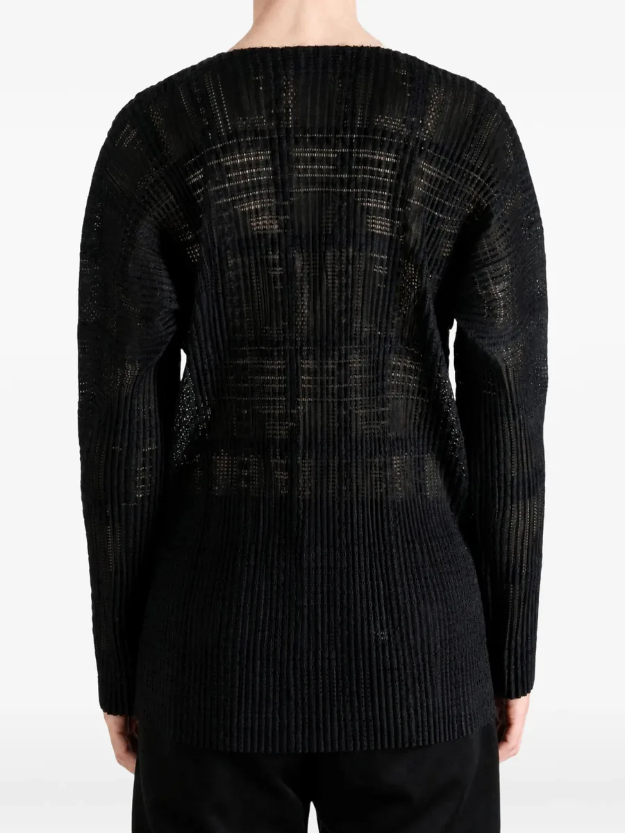 pleated semi-sheer shirt 4