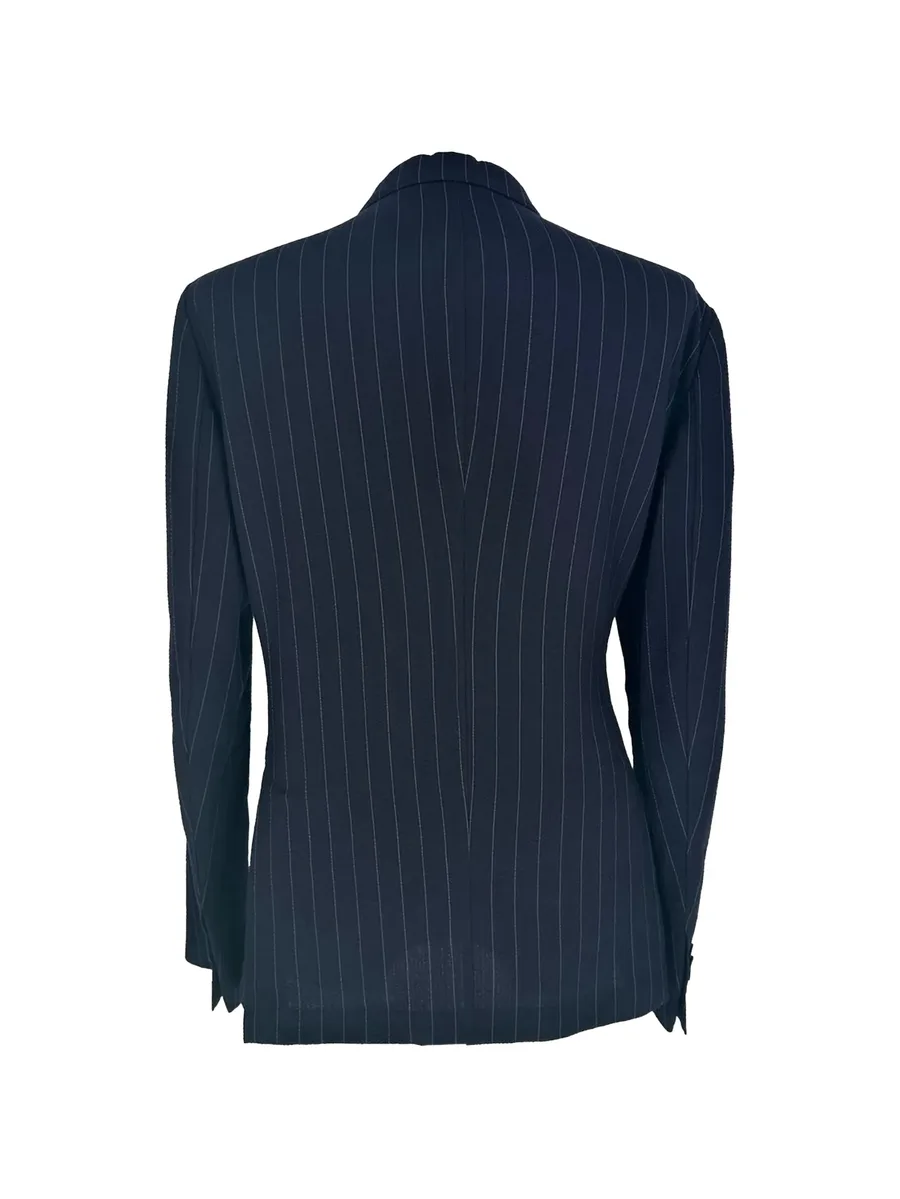 Double-breasted pinstripe blazer 3