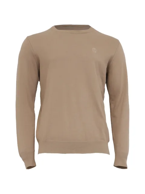 logo-embroidered knitted sweater