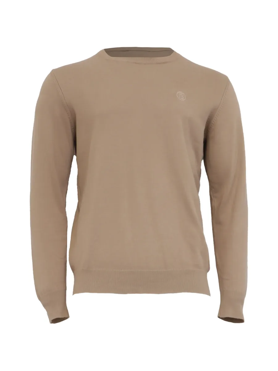 logo-embroidered knitted sweater 1