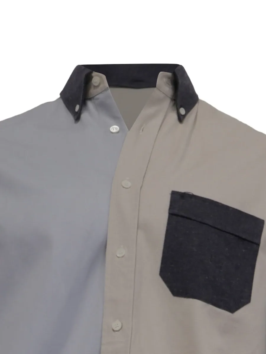 Patchwork Oxford shirt 4