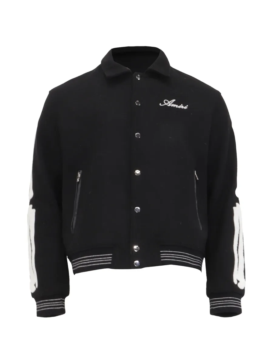 Logo-embroidered bomber jacket 1