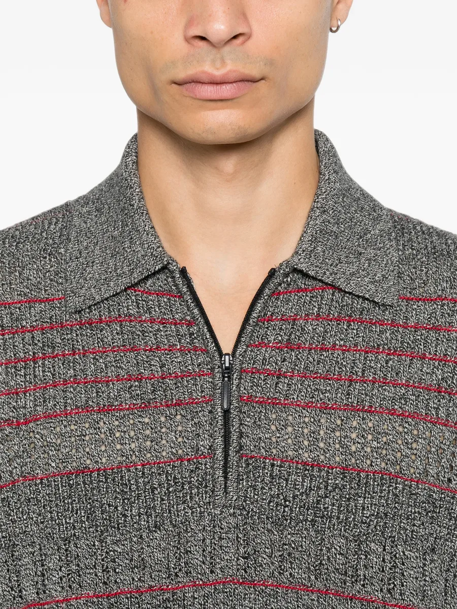 striped quarter-zip kinit polo 4