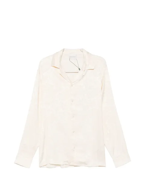 paisley-jacquard long-sleeve shirt