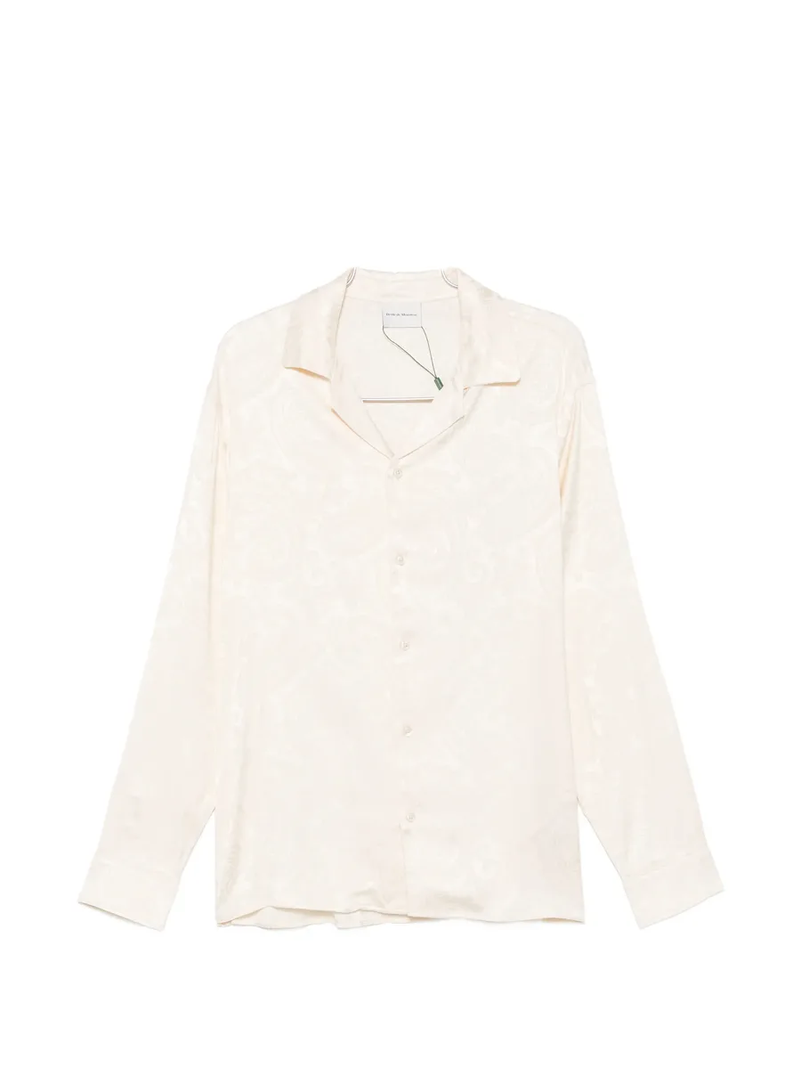 paisley-jacquard long-sleeve shirt 1