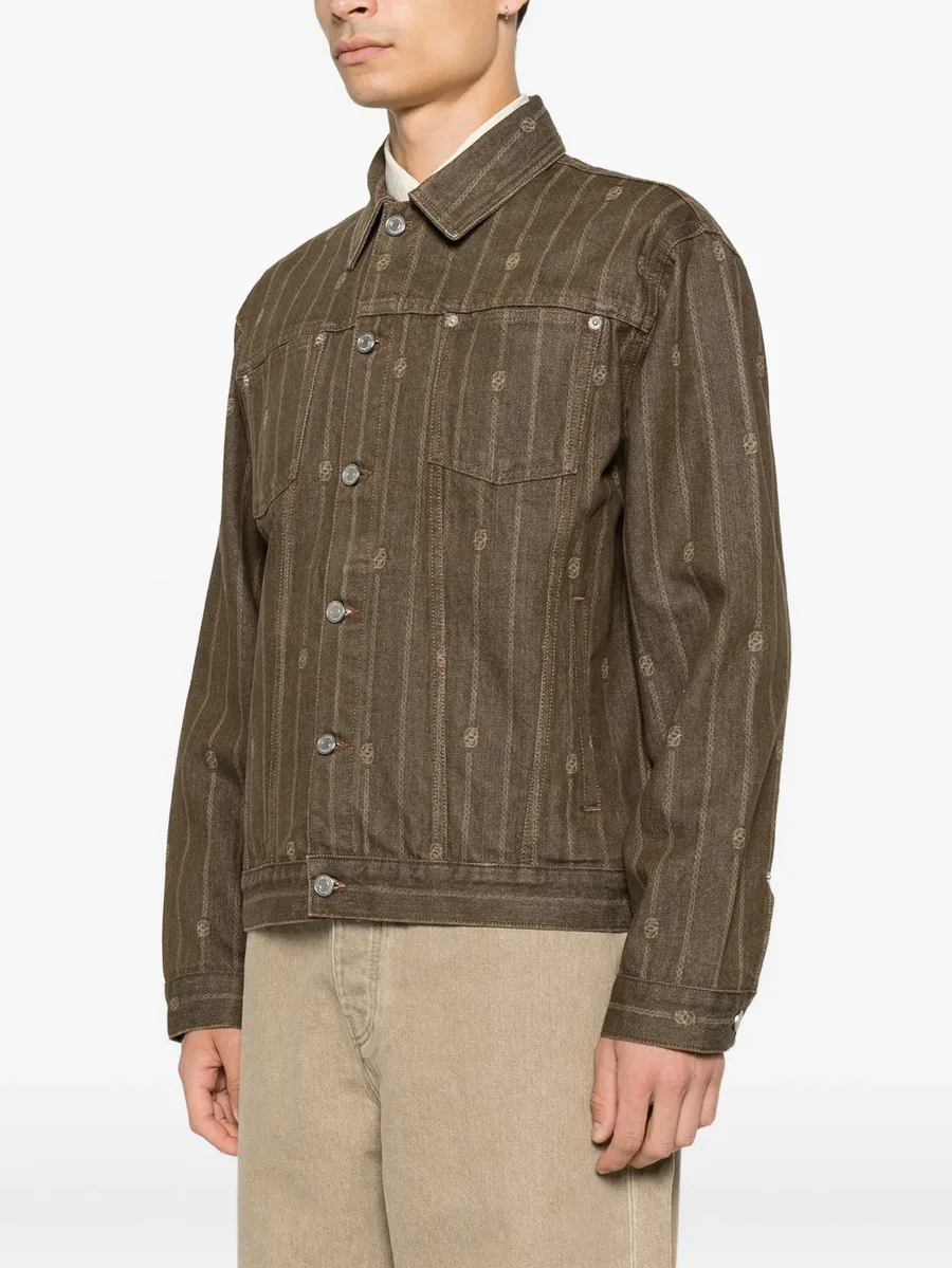 logo-monogram denim jacket 2