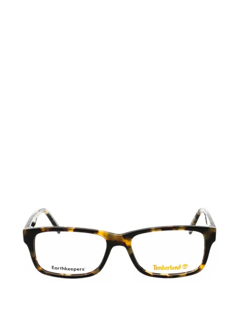tortoiseshell-effect rectangle-frame glasses