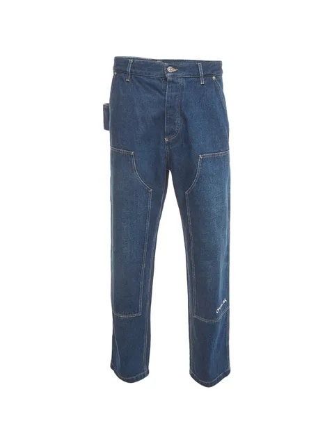 logo-embroidered carpenter jeans