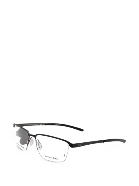 half-rim rectangle-frame glasses