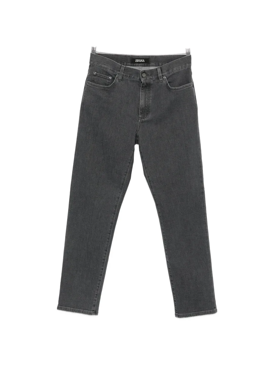 logo-patch straight-leg jeans 1