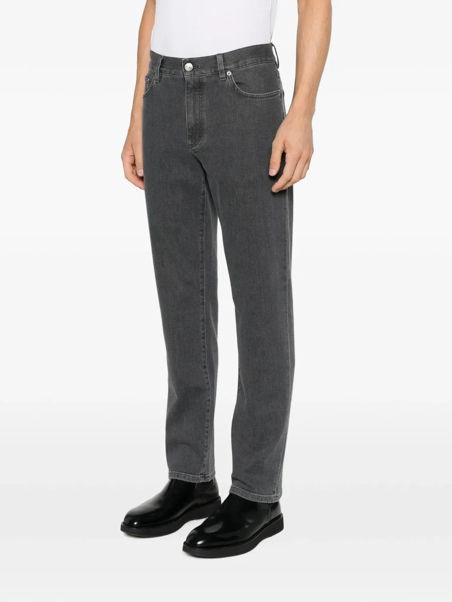 logo-patch straight-leg jeans 2