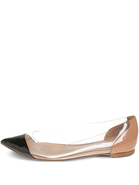 Pre-owned plexi ballet flats
