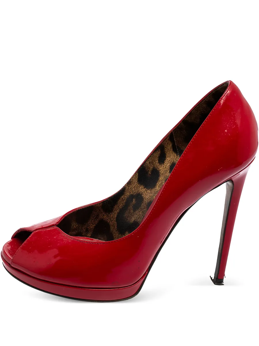 110mm patent peep-toe heels 2