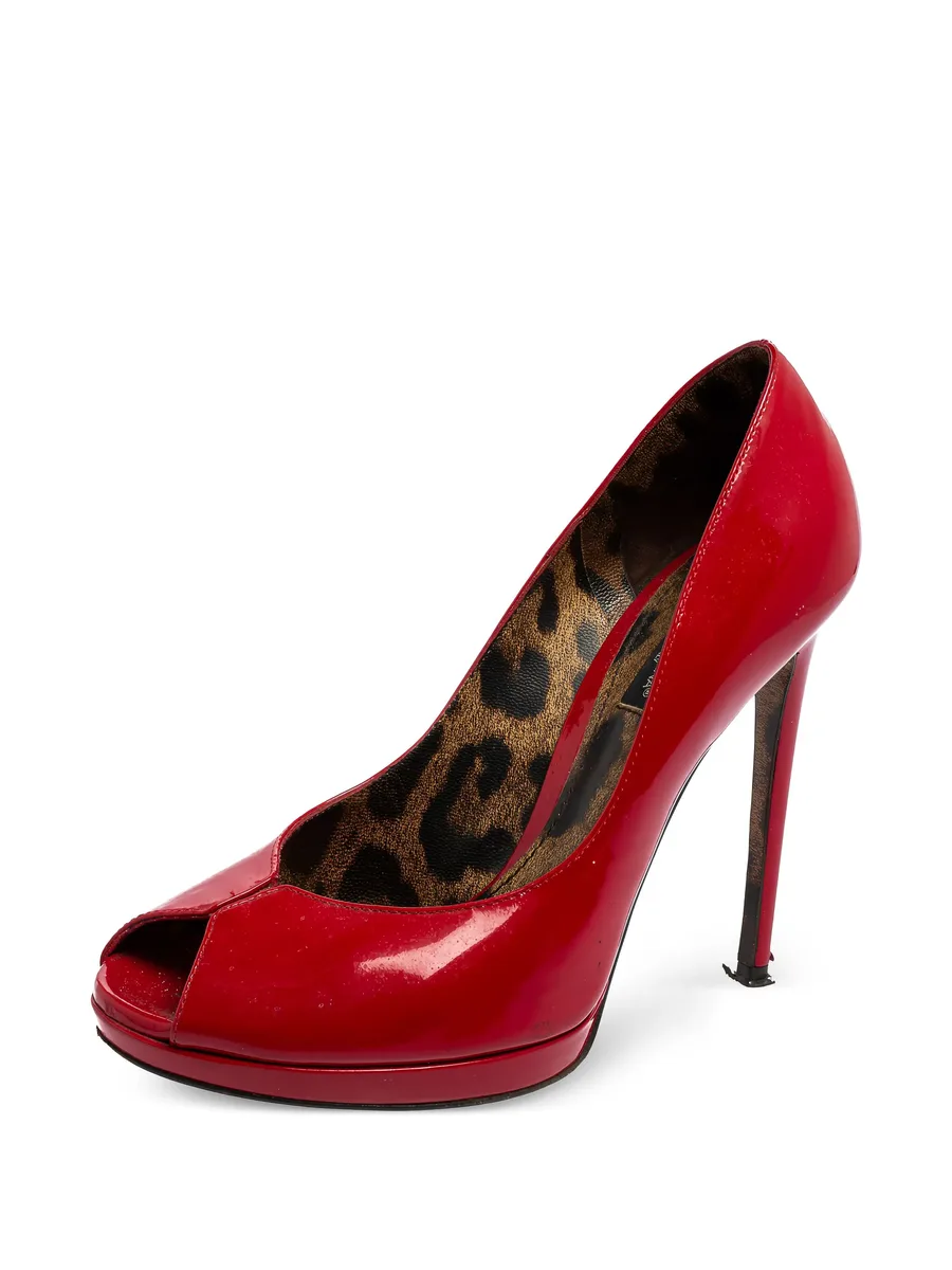 110mm patent peep-toe heels 3