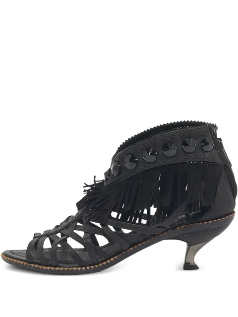 studded fringed sandals