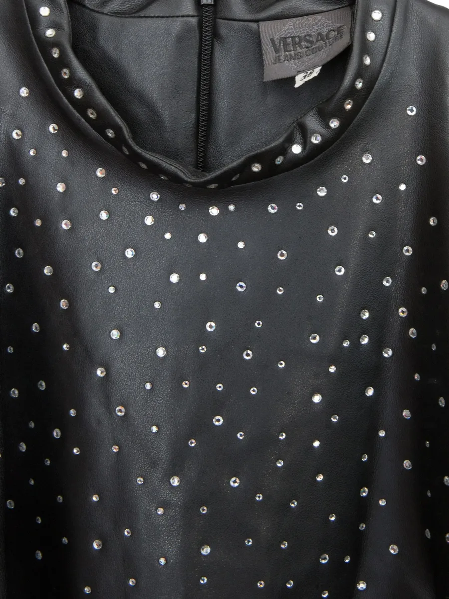1990s crystal-embellished mini dress 4