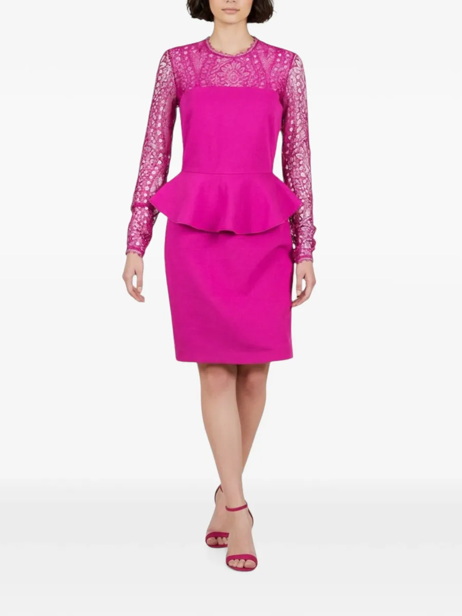 2000s peplum lace midi dress 2