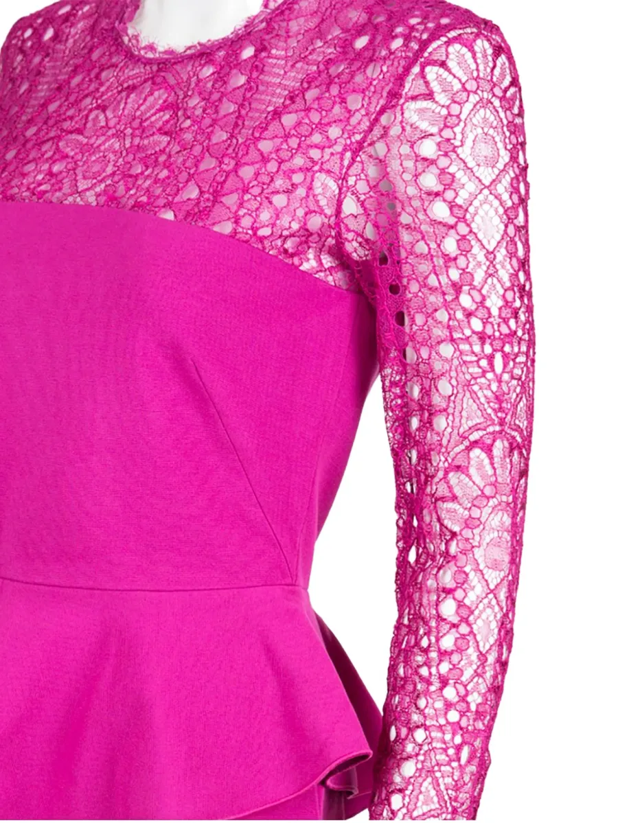 2000s peplum lace midi dress 3