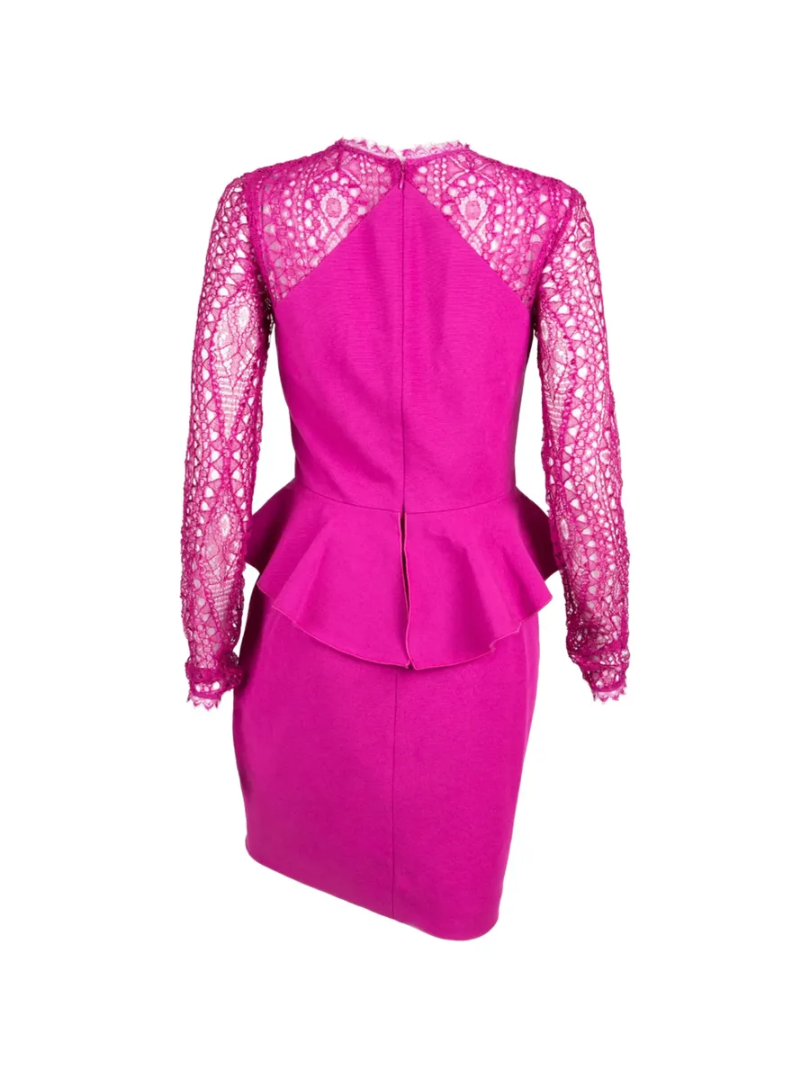2000s peplum lace midi dress 5