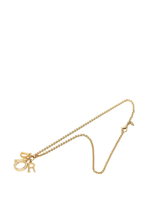 2000-2026 Gold Plated Strass Logo Pendant Necklace costume necklace