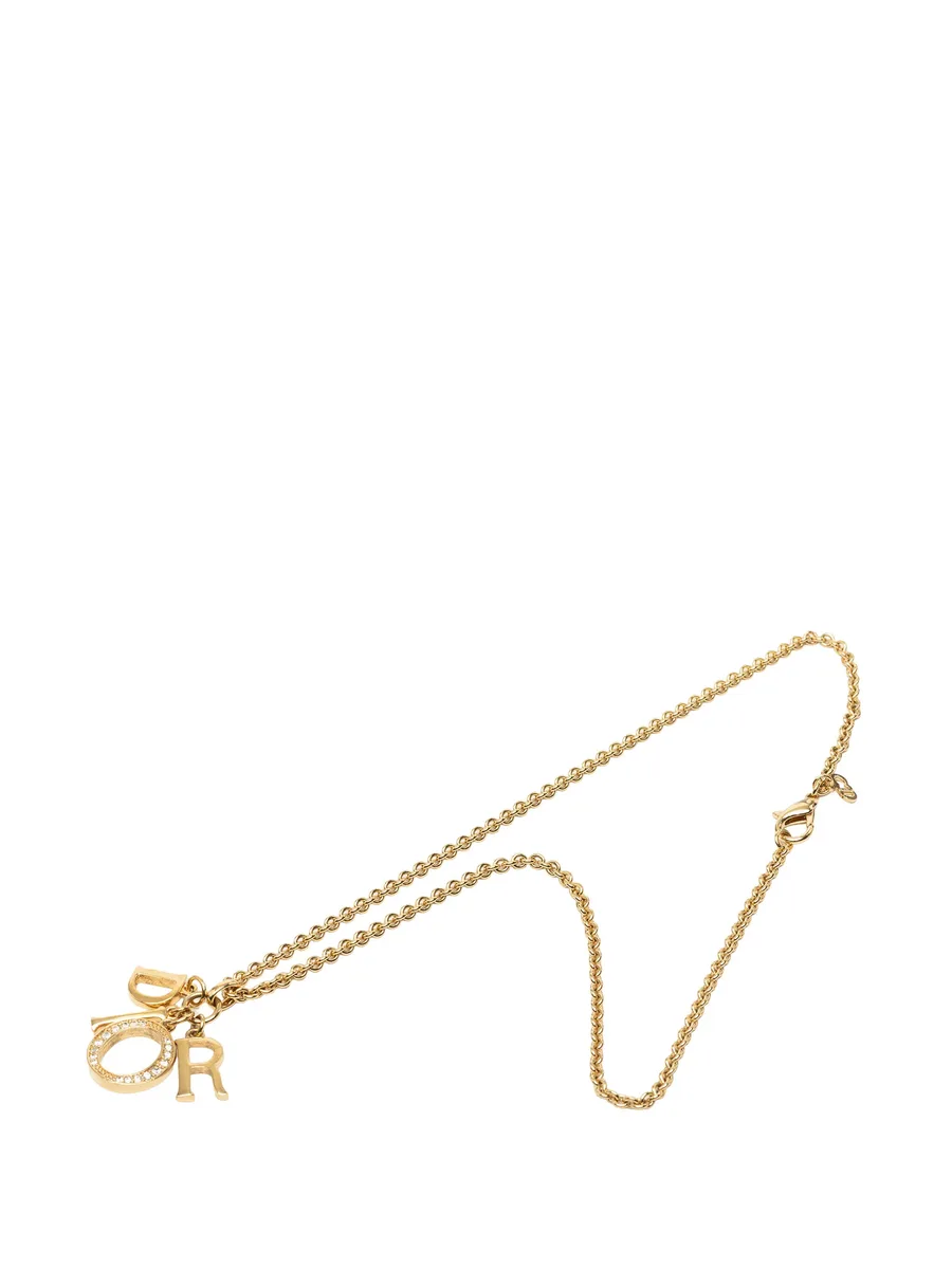 2000-2026 Gold Plated Strass Logo Pendant Necklace costume necklace 1