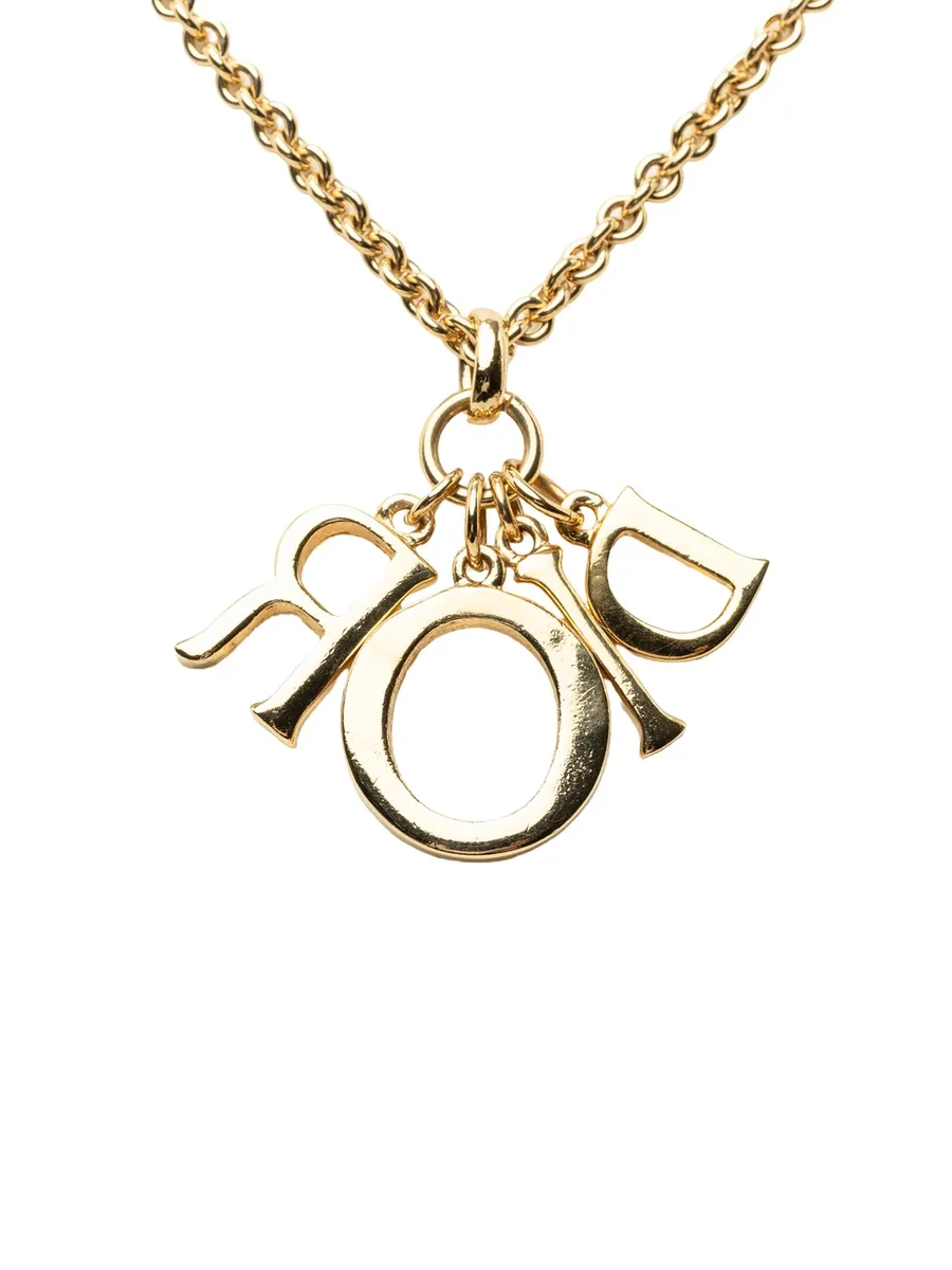 2000-2026 Gold Plated Strass Logo Pendant Necklace costume necklace 3
