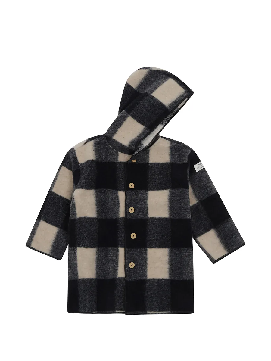 check hooded coat 1