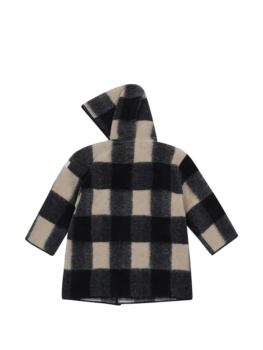 check hooded coat 2