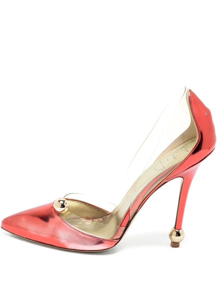 120mm leather heeled pumps 2