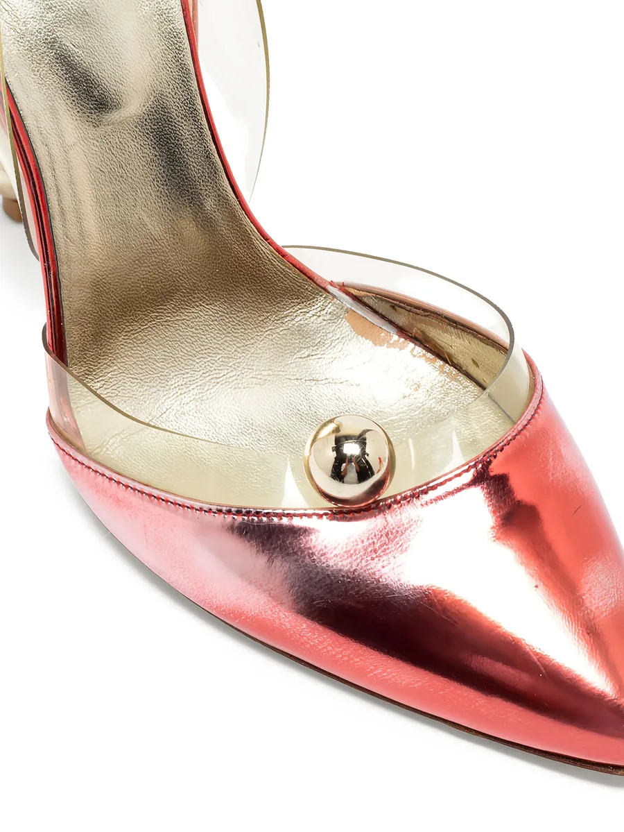 120mm leather heeled pumps 12