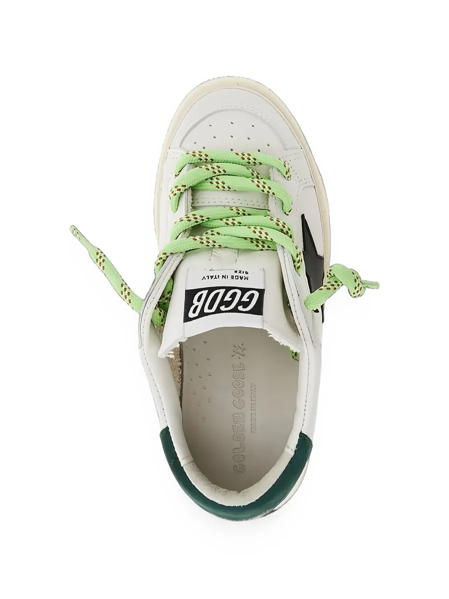 May star-patch leather sneakers 2