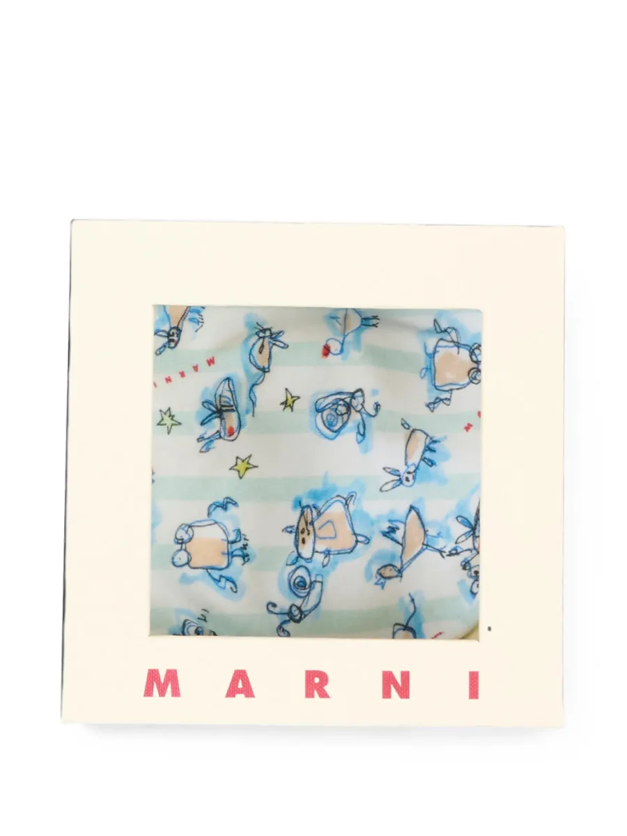 logo-print and graphic-pattern bib set (set of two) 3