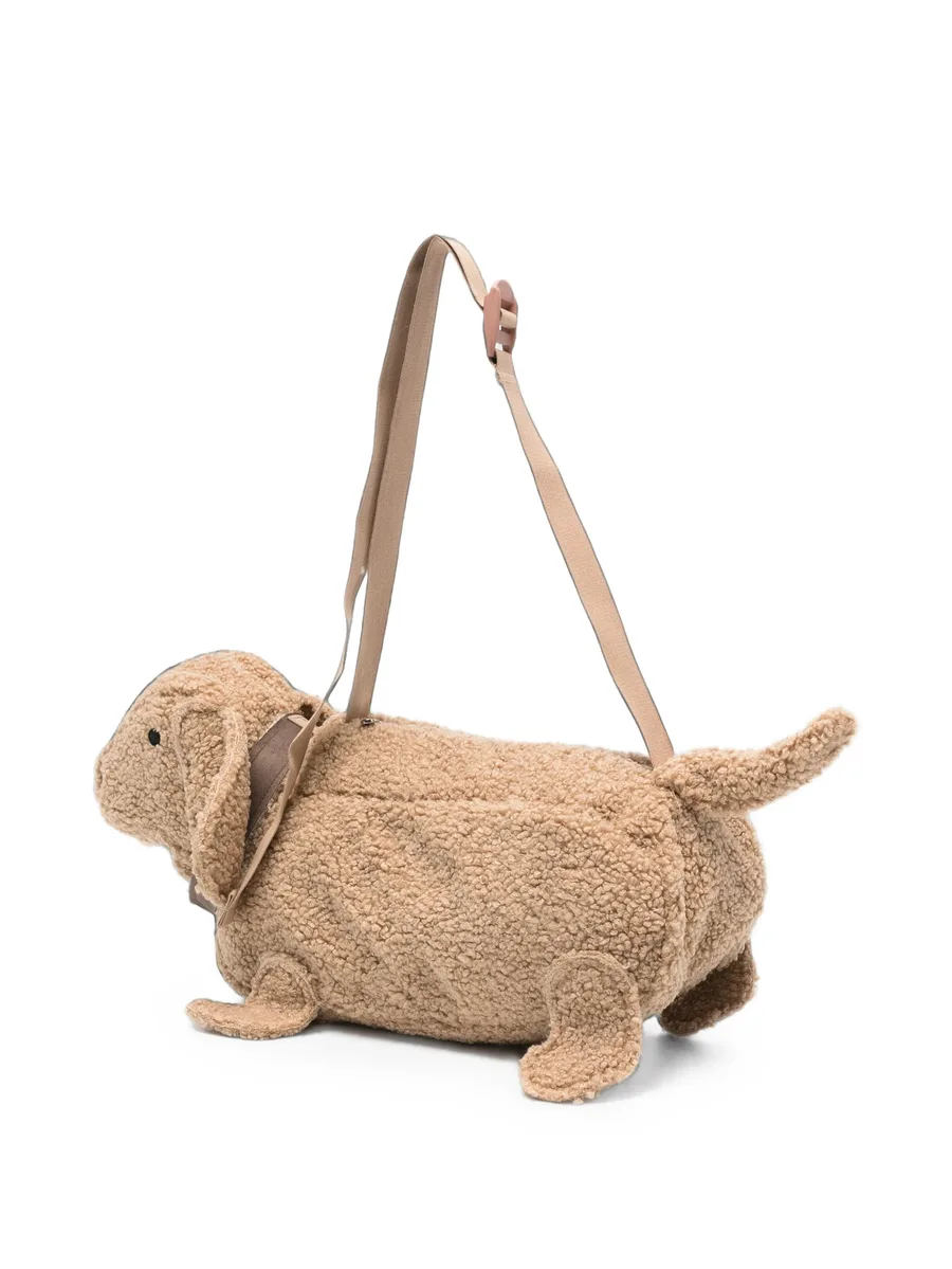 Crusca dog-shaped faux-shearling shoulder bag 2