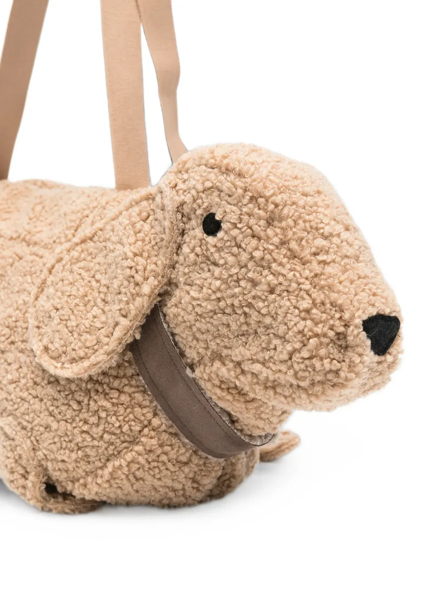 Crusca dog-shaped faux-shearling shoulder bag 3