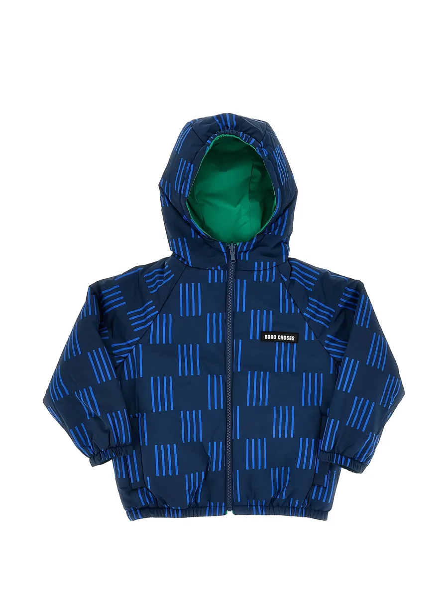 Almost Moiré reversible hooded anorak 2