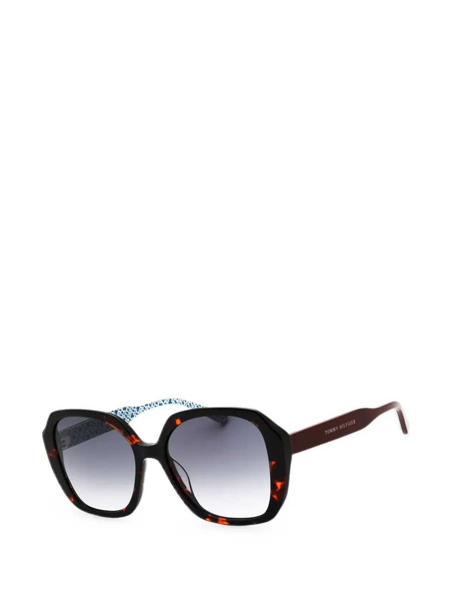 tortoiseshell-effect geometric-frame sunglasses 2