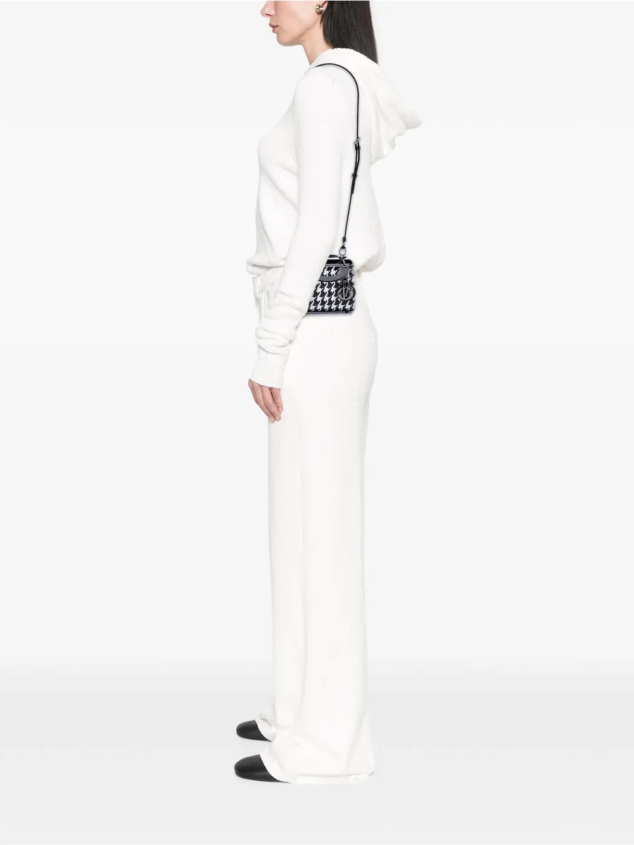 2022 Micro Calfskin Houndstooth Embossed Macro Lady Dior satchel 2
