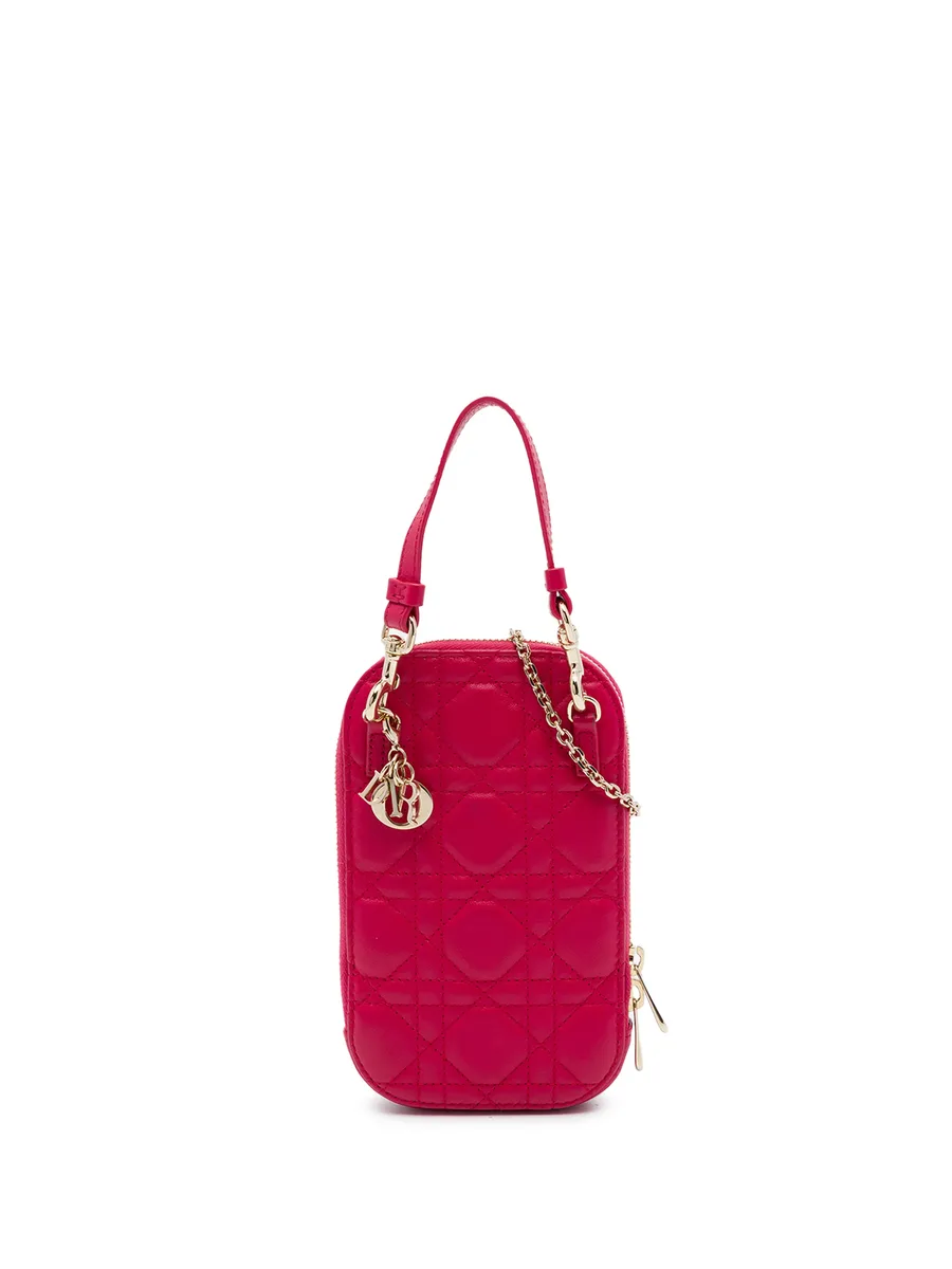 2021 Lambskin Cannage Lady Dior Call in Phone Holder satchel 1