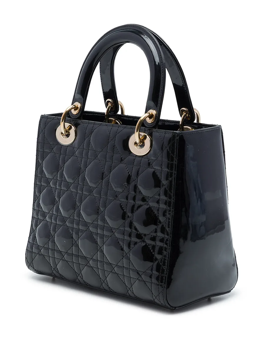 2014 Medium Patent Cannage Lady Dior satchel 3