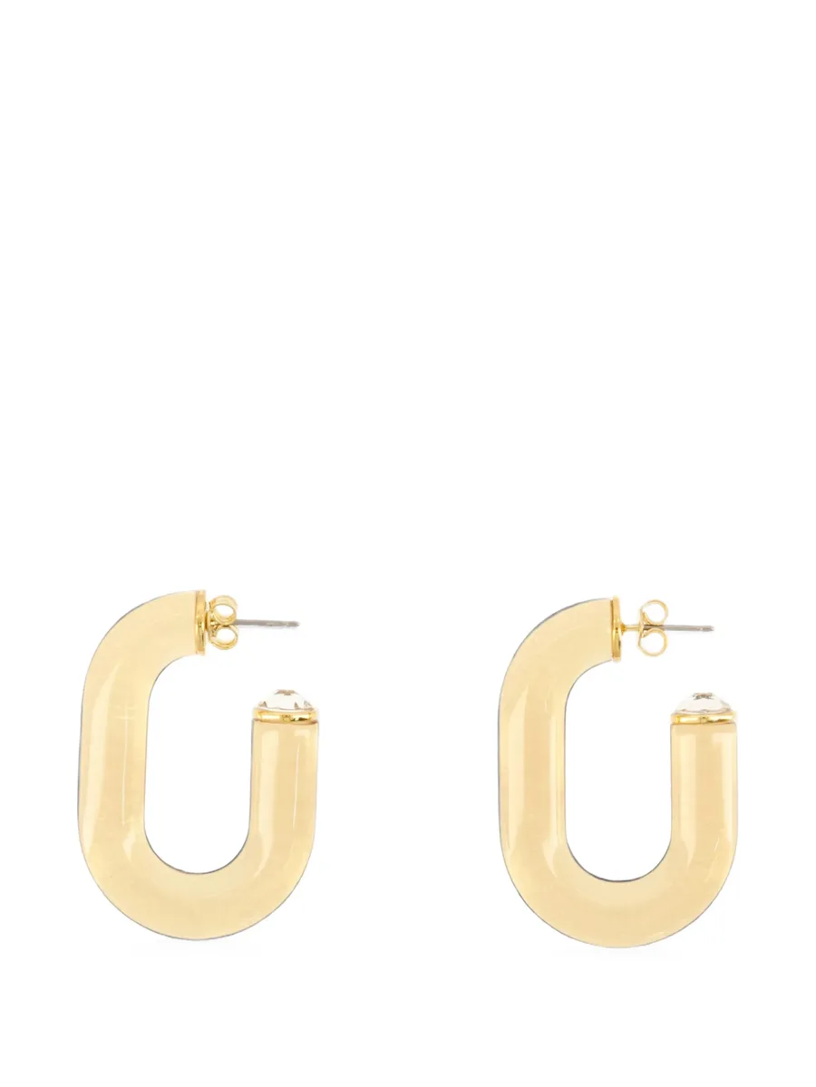 crystal-embellished oval hoop earrings 2