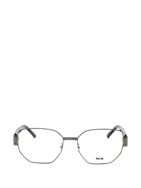 geometric-frame glasses
