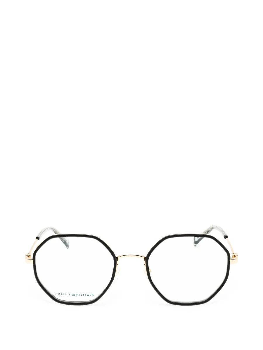 geometric-frame glasses 1