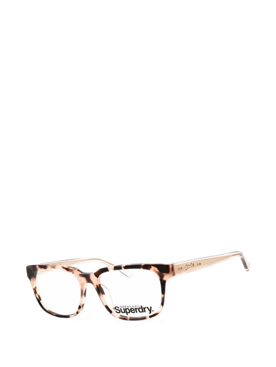 tortoiseshell-effect rectangle-frame glasses 2