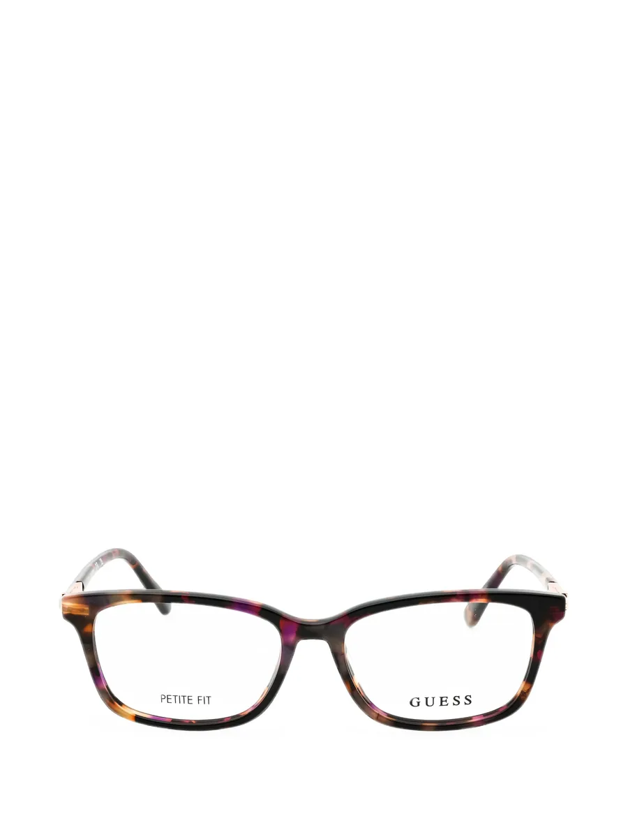 tortoiseshell-effect rectangle-frame glasses 1