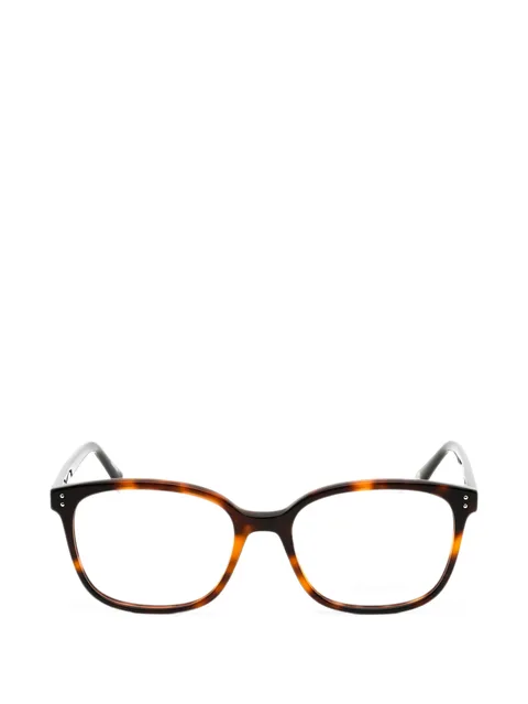 tortoiseshell-effect rectangle-frame glasses