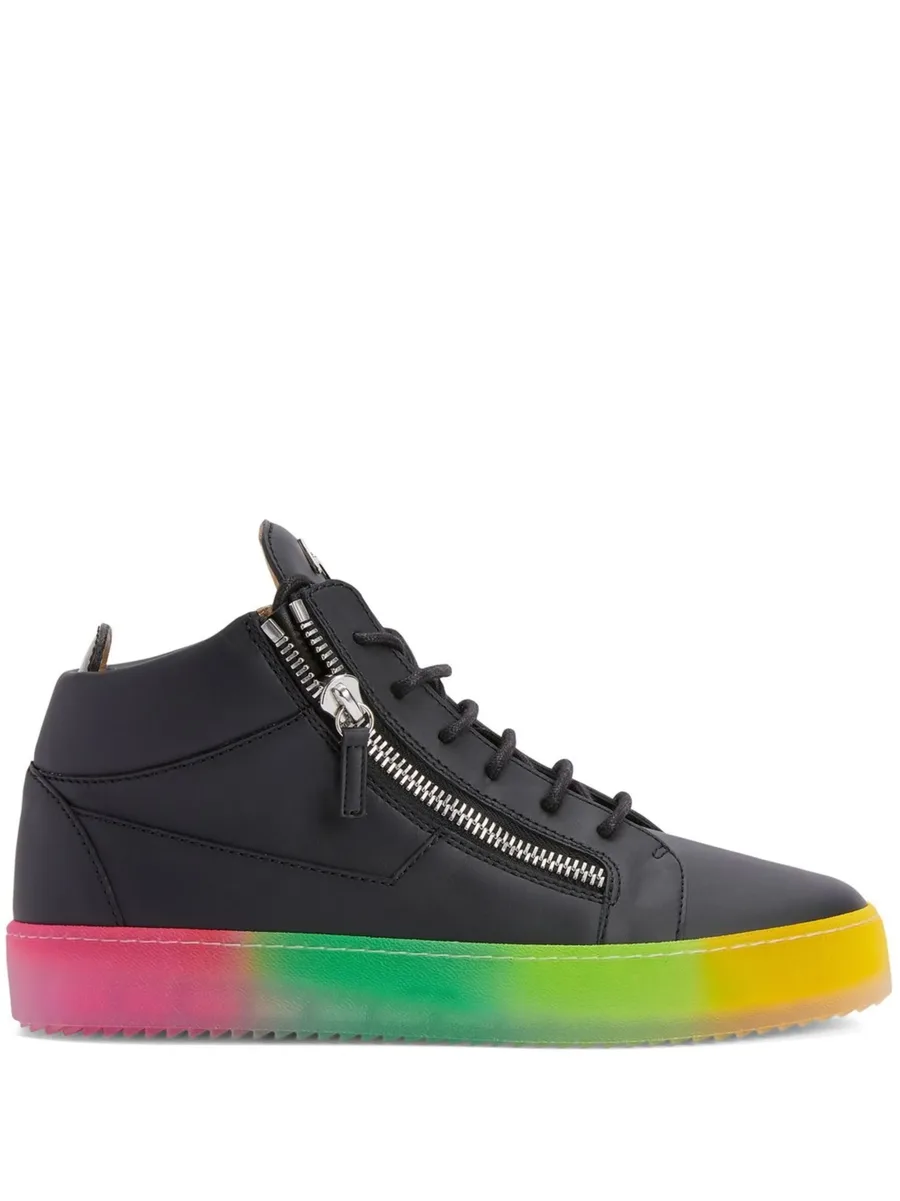 Kriss rainbow sole mid-top sneakers 1