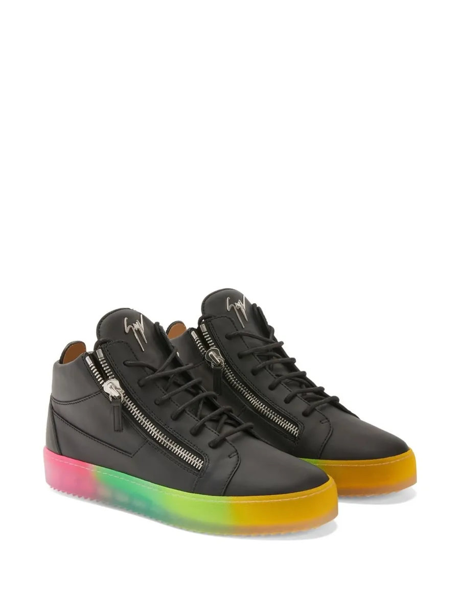 Kriss rainbow sole mid-top sneakers 4
