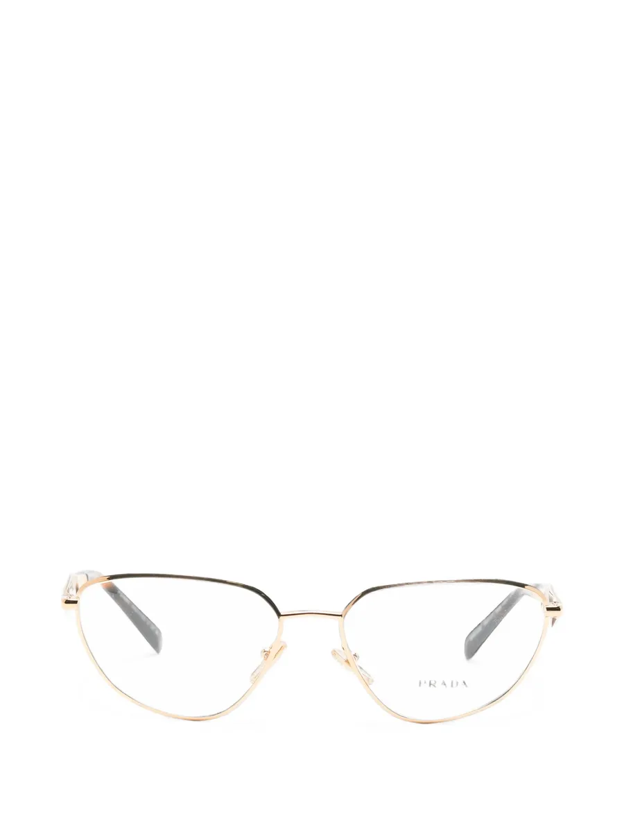 cat-eye logo-plaque glasses 1